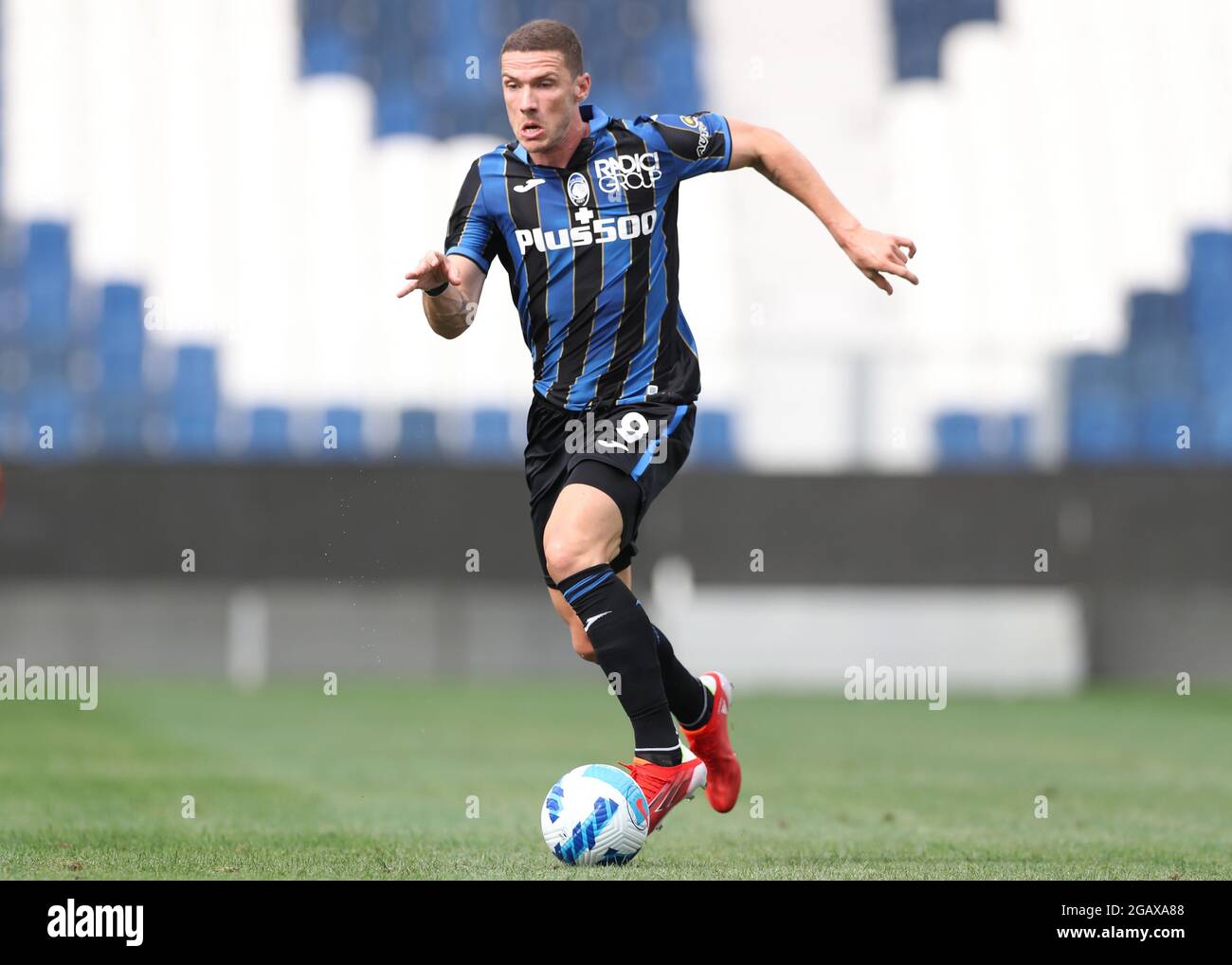 Bergamo, Italien, 31. Juli 2021. Robin Gosens von Atalanta während des Vorsaison-Freundschaftsspiel im Gebiss-Stadion in Bergamo. Bildnachweis sollte lauten: Jonathan Moscrop / Sportimage Stockfoto