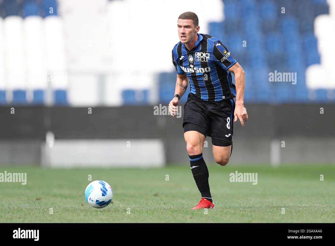 Bergamo, Italien, 31. Juli 2021. Robin Gosens von Atalanta während des Vorsaison-Freundschaftsspiel im Gebiss-Stadion in Bergamo. Bildnachweis sollte lauten: Jonathan Moscrop / Sportimage Stockfoto