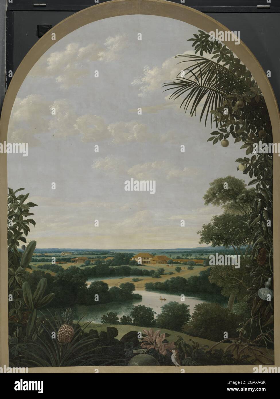 Titel: Landschaft in Brasilien / Paisagem no Brasil Autor: Frans Janszoon Datum des Beitrags: 1652 Medium: Öl auf Leinwand Maße: 282.5 x 210.5 cm Ort: Rijksmuseum Amsterdam Stockfoto