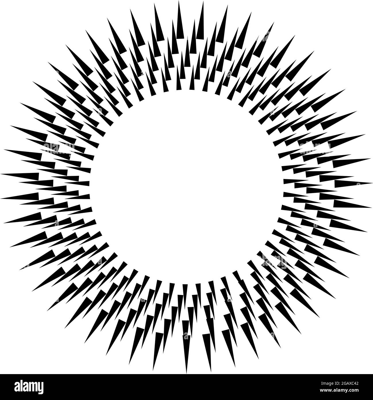 Radiale, konzentrische, kreisförmige Dreiecke, DesignElement, Symbol