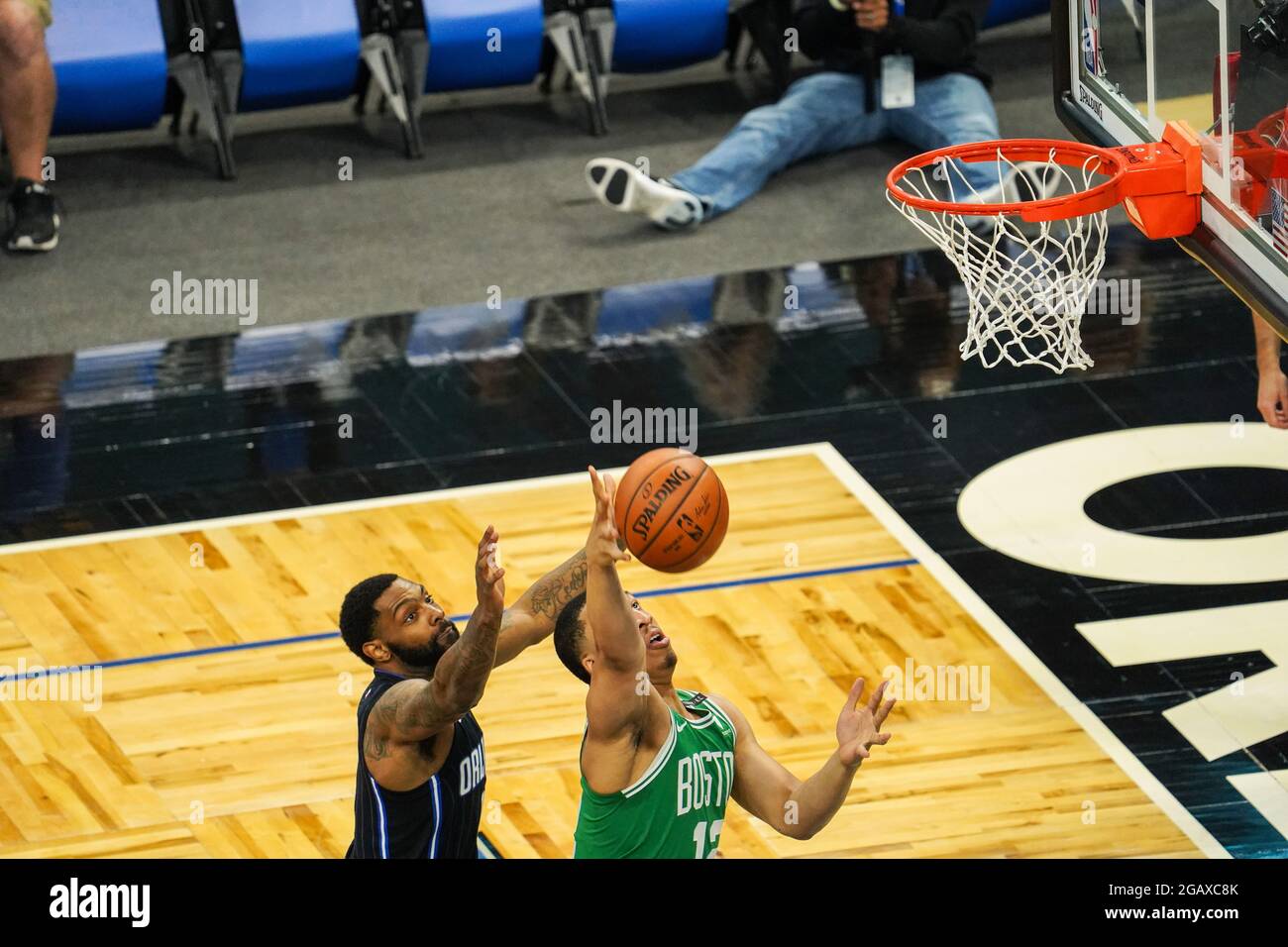 Orlando, Florida, USA, 5. Mai 2021, Boston Celtics sehen sich der Orlando Magic im Amway Center gegenüber (Bildnachweis: Marty Jean-Louis) Stockfoto