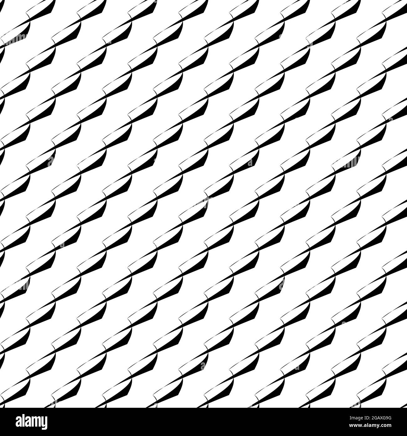 Schwarz-Weiß, monochromes, nahtlos wiederholbares geometrisches Muster, Textur, Hintergrund, Hintergrund – Vektorgrafik, Clip-Art-Grafiken Stock Vektor