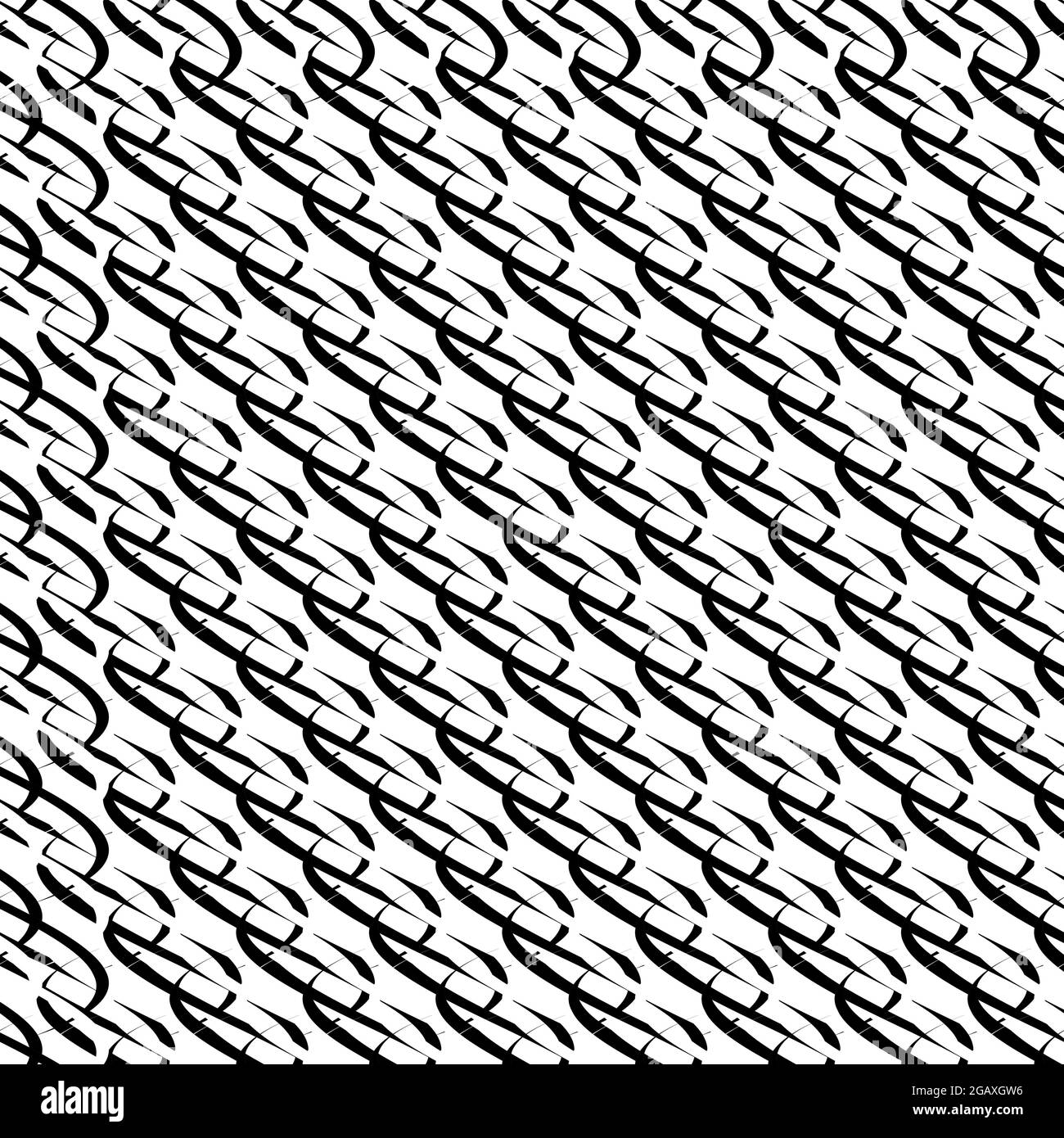 Schwarz-Weiß, monochromes, nahtlos wiederholbares geometrisches Muster, Textur, Hintergrund, Hintergrund – Vektorgrafik, Clip-Art-Grafiken Stock Vektor