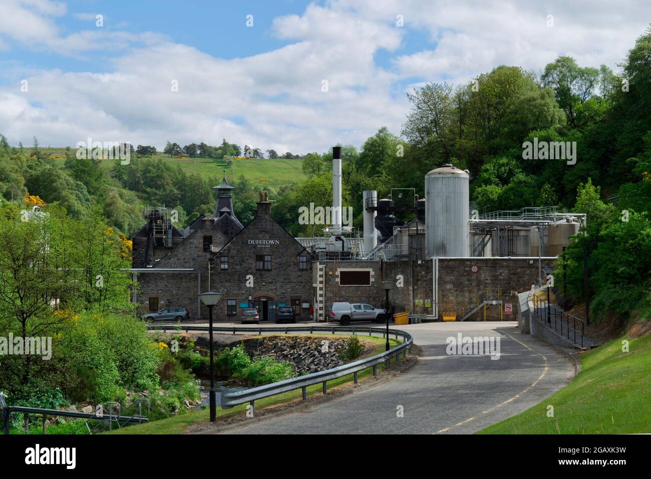 Dufftown Whisky Distillery, Grampian Stockfoto