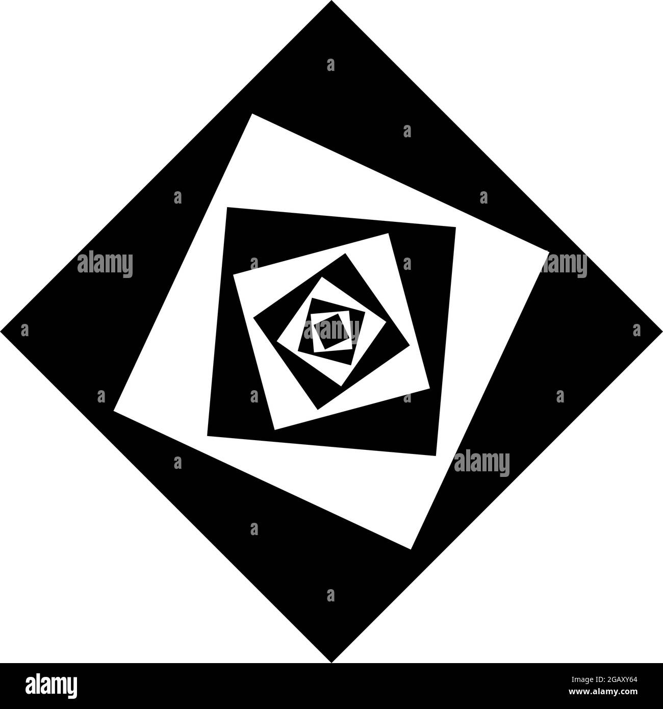 Optische, visuelle Kunst Illustration. Geometrisches Design-Element für Spirale, Wirbel, Helix, Wirbel und Wirbel – Stock-Vektorgrafik, Clip-Art-Grafik Stock Vektor