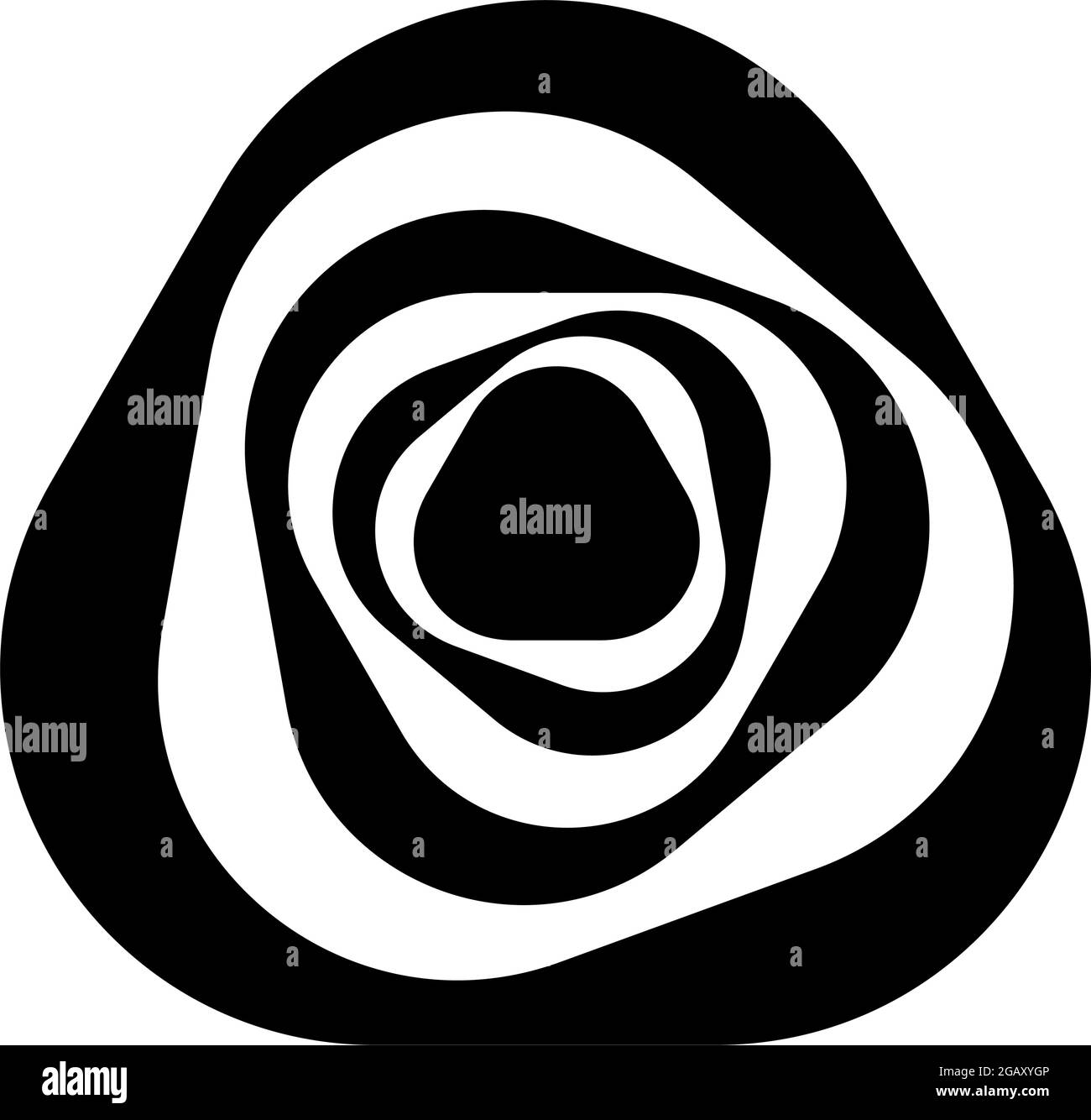 Optische, visuelle Kunst Illustration. Geometrisches Design-Element für Spirale, Wirbel, Helix, Wirbel und Wirbel – Stock-Vektorgrafik, Clip-Art-Grafik Stock Vektor