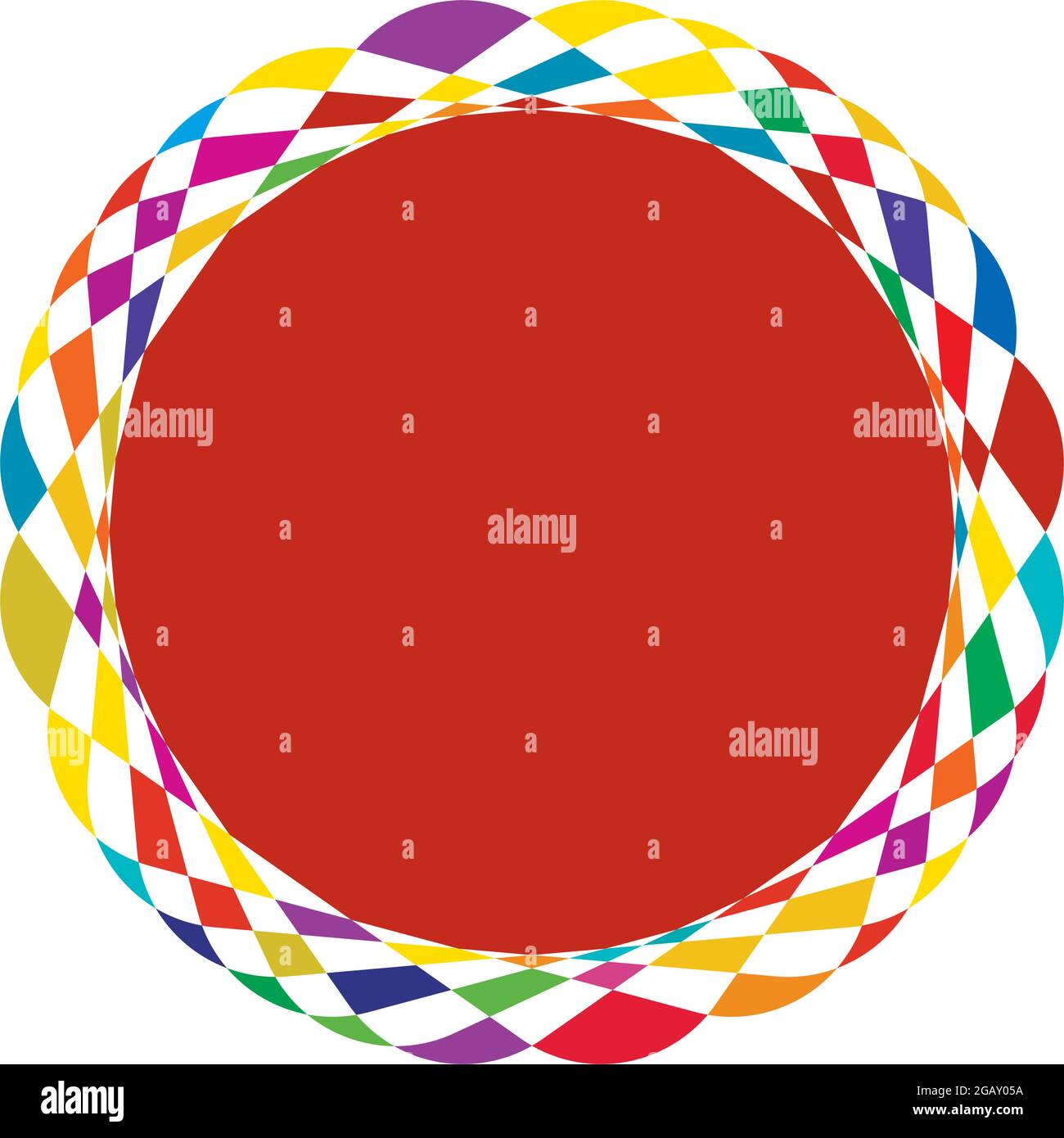 Farbenfrohe optische, visuelle Illustration. Geometrisches Design-Element für Spirale, Wirbel, Helix, Wirbel und Wirbel – Vektorgrafik, Clip-Art-Grafik Stock Vektor