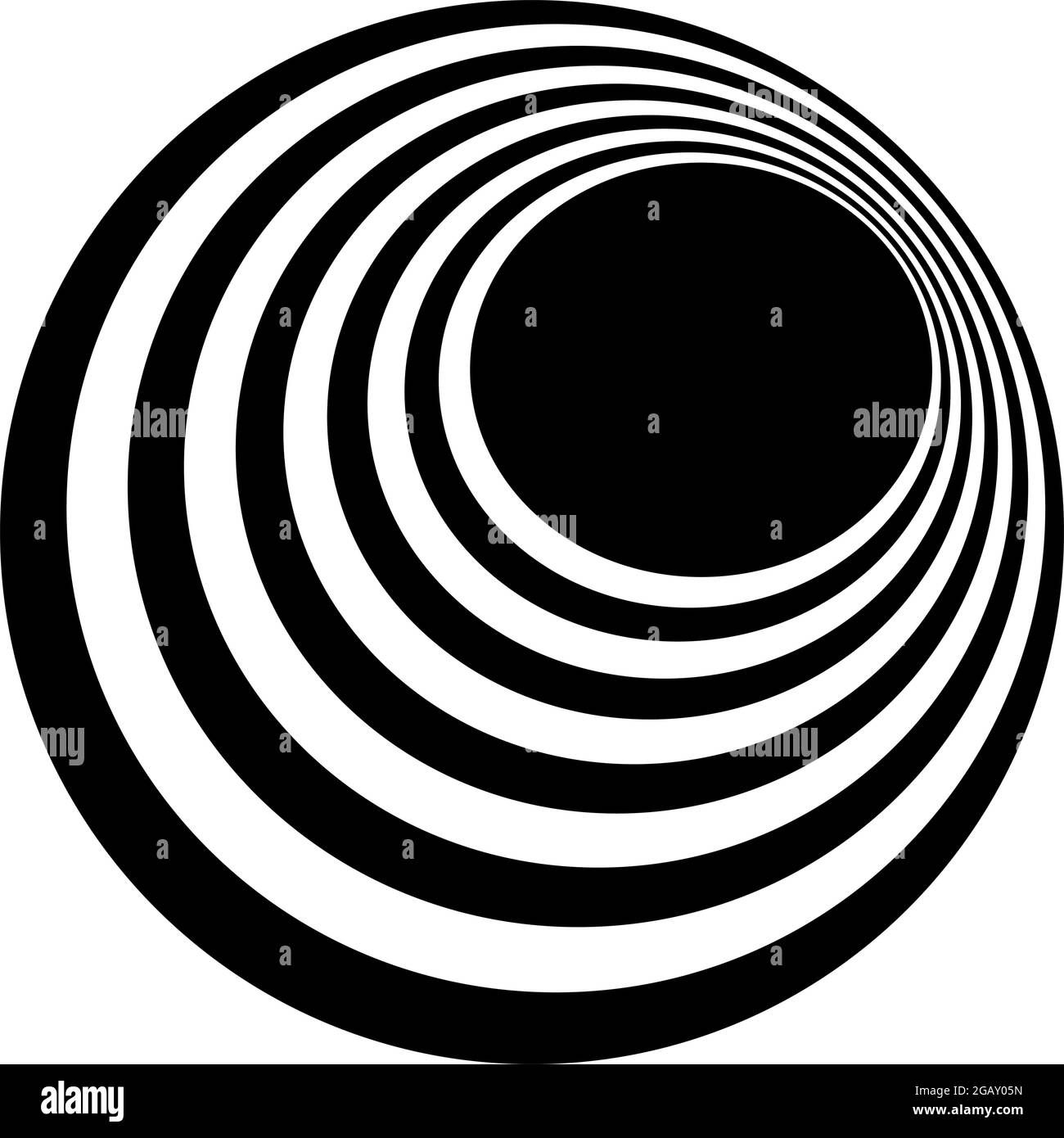 Optische, visuelle Kunst Illustration. Geometrisches Design-Element für Spirale, Wirbel, Helix, Wirbel und Wirbel – Stock-Vektorgrafik, Clip-Art-Grafik Stock Vektor