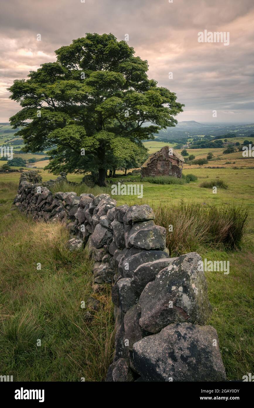 Roach End Barn Peak District Stockfoto