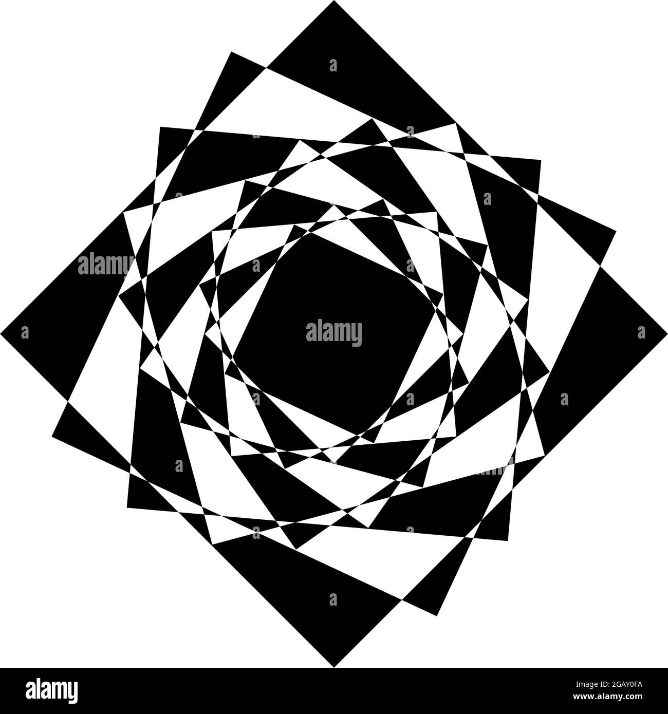 Optische, visuelle Kunst Illustration. Geometrisches Design-Element für Spirale, Wirbel, Helix, Wirbel und Wirbel – Stock-Vektorgrafik, Clip-Art-Grafik Stock Vektor