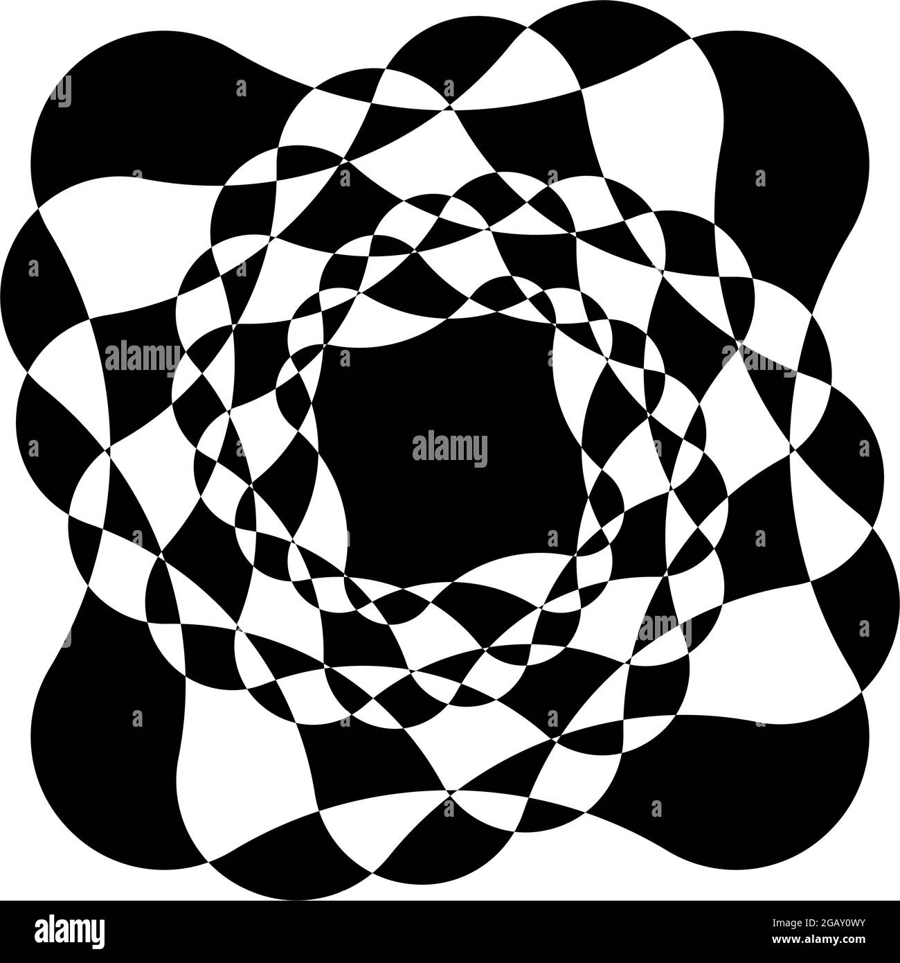 Optische, visuelle Kunst Illustration. Geometrisches Design-Element für Spirale, Wirbel, Helix, Wirbel und Wirbel – Stock-Vektorgrafik, Clip-Art-Grafik Stock Vektor