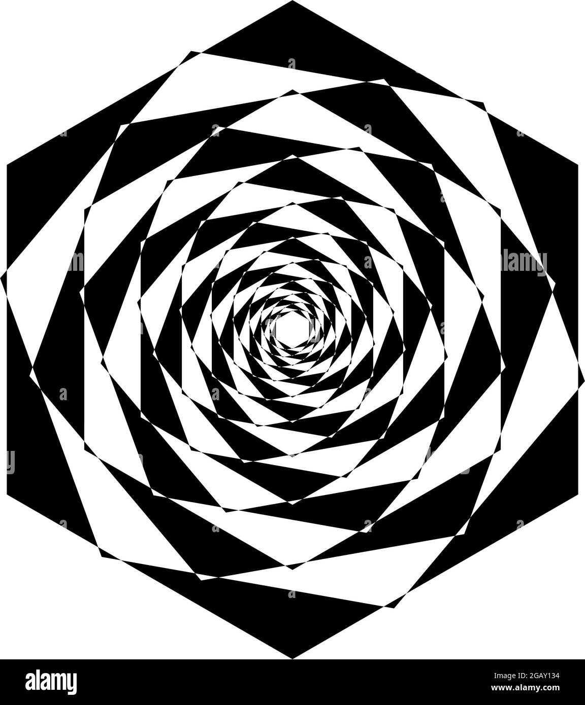 Optische, visuelle Kunst Illustration. Geometrisches Design-Element für Spirale, Wirbel, Helix, Wirbel und Wirbel – Stock-Vektorgrafik, Clip-Art-Grafik Stock Vektor