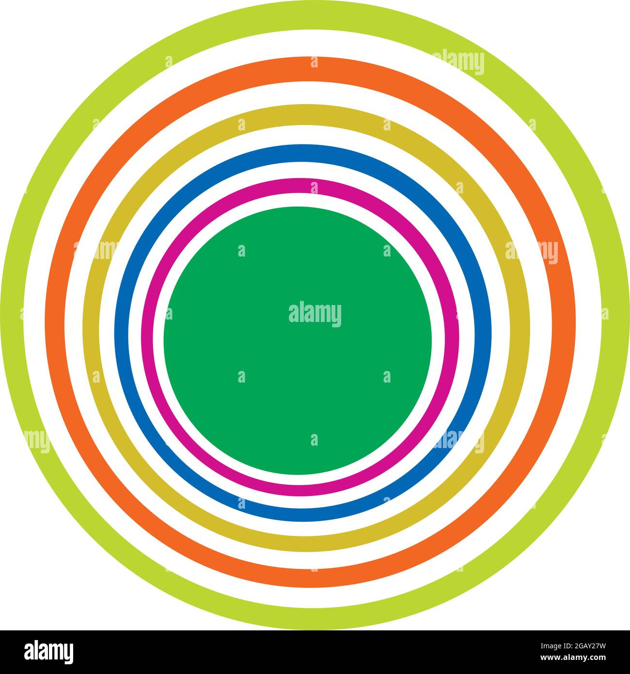 Farbenfrohe optische, visuelle Illustration. Geometrisches Design-Element für Spirale, Wirbel, Helix, Wirbel und Wirbel – Vektorgrafik, Clip-Art-Grafik Stock Vektor