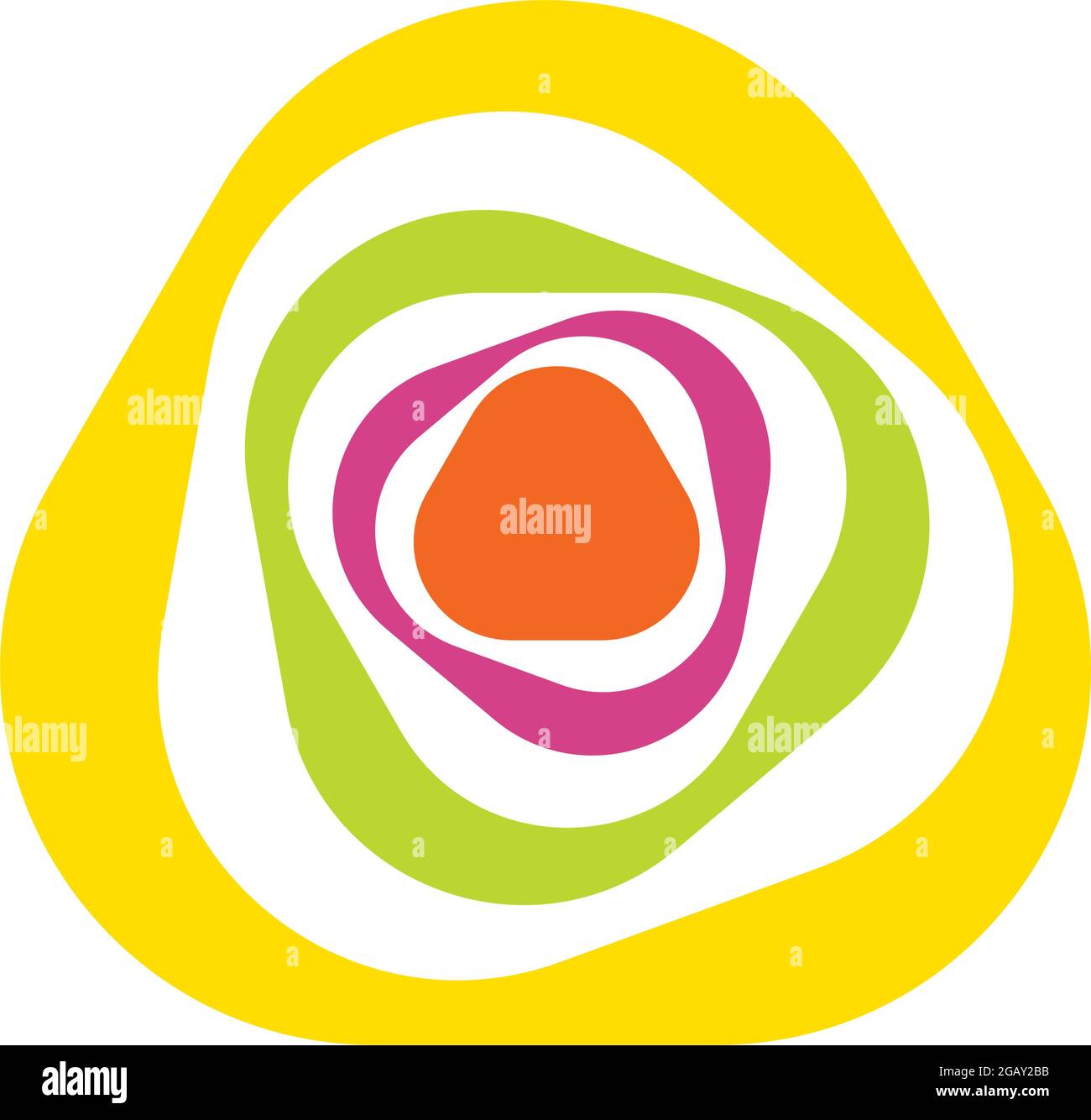 Farbenfrohe optische, visuelle Illustration. Geometrisches Design-Element für Spirale, Wirbel, Helix, Wirbel und Wirbel – Vektorgrafik, Clip-Art-Grafik Stock Vektor