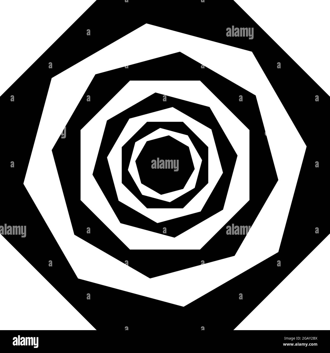 Optische, visuelle Kunst Illustration. Geometrisches Design-Element für Spirale, Wirbel, Helix, Wirbel und Wirbel – Stock-Vektorgrafik, Clip-Art-Grafik Stock Vektor