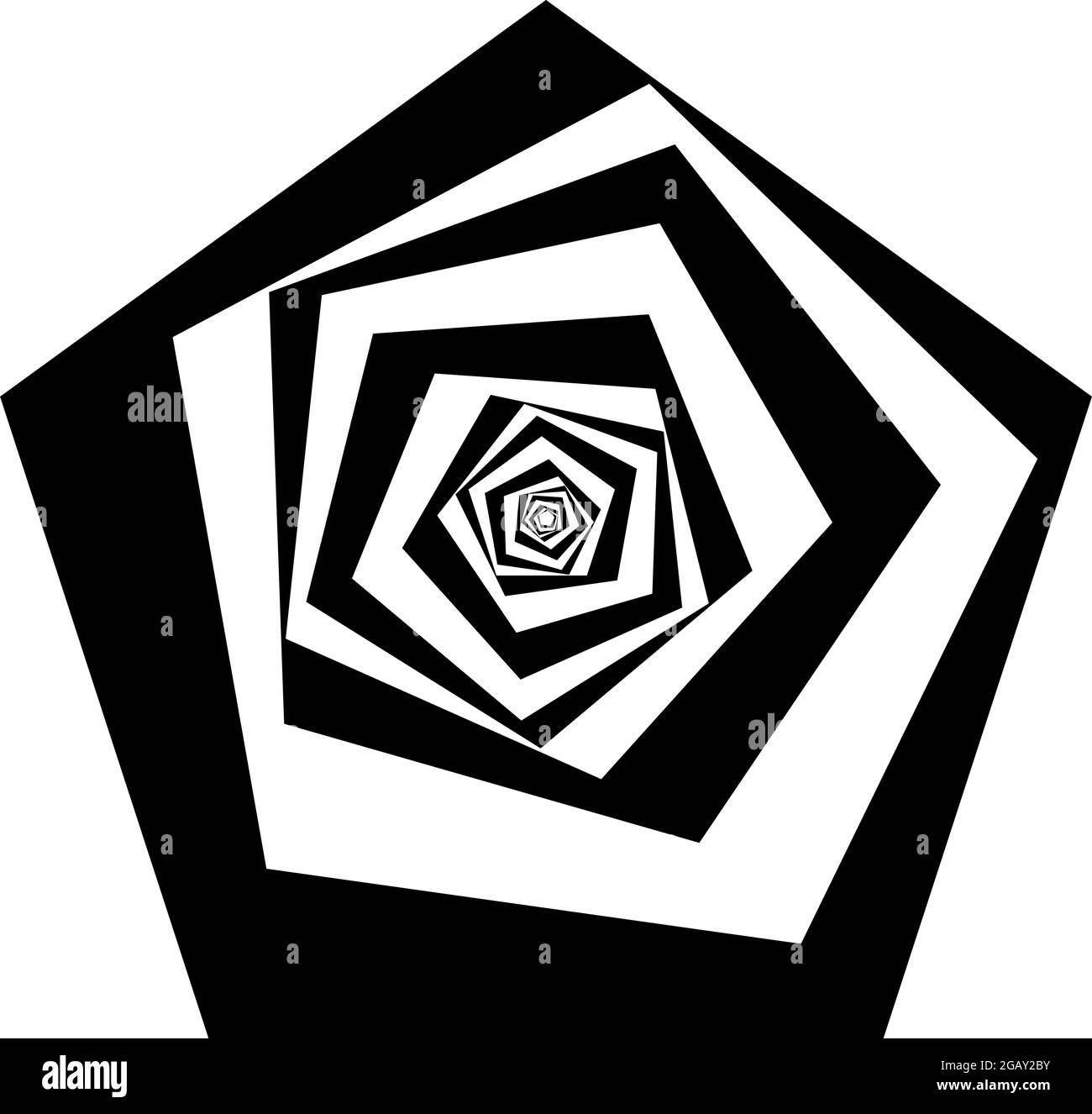 Optische, visuelle Kunst Illustration. Geometrisches Design-Element für Spirale, Wirbel, Helix, Wirbel und Wirbel – Stock-Vektorgrafik, Clip-Art-Grafik Stock Vektor