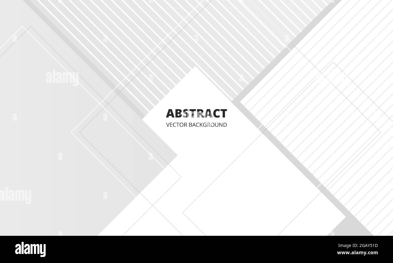 Weiße geometrische abstrakte Grafik Design Business-Präsentation Hintergrund Vorlage. Vektorgrafik Stock Vektor
