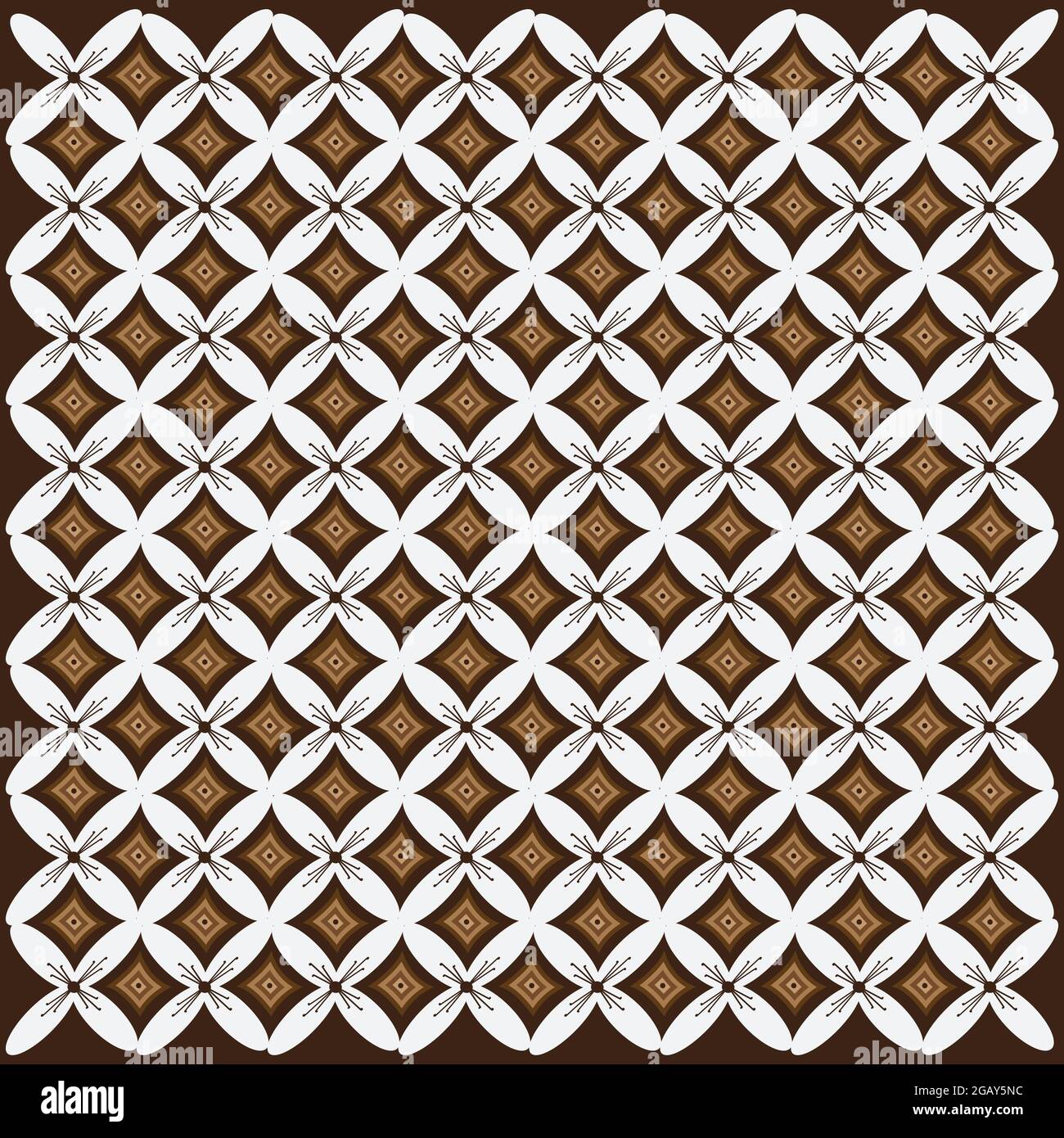 Sammlung von Illustrationen Hintergrund. batik Vektor aus Indonesisch mit braunem Licht Stock Vektor