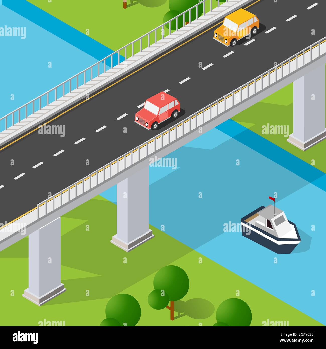 Lifestyle-Illustration des städtischen Lebens. Isometrisches Bild Stock Vektor