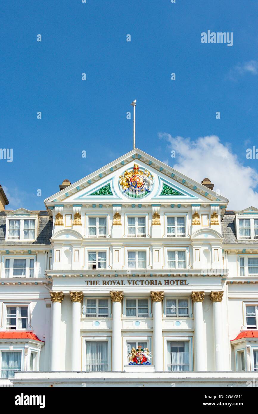 Detail des Royal Victoria Hotels in St. Leonards on Sea, East Sussex Stockfoto