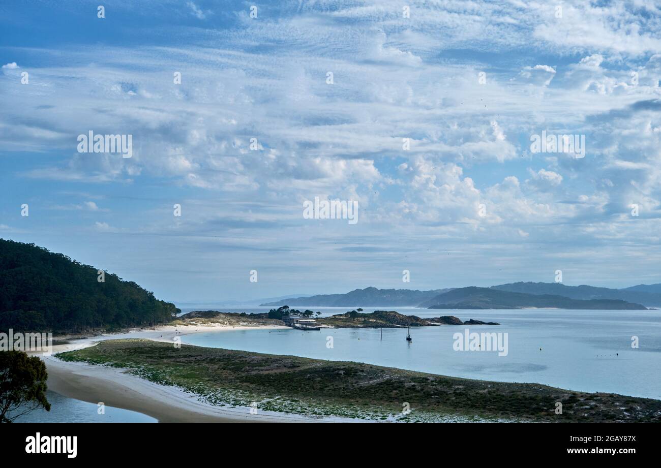 Cies Islands Naturschutzgebiet, Nationalpark Atlantische Inseln Galicien, Spanien. Stockfoto