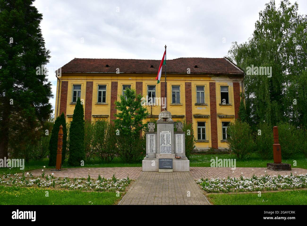 Denkmal zum Zweiten Weltkrieg, Nova, Zala County, Ungarn, Magyarország, Europa Stockfoto