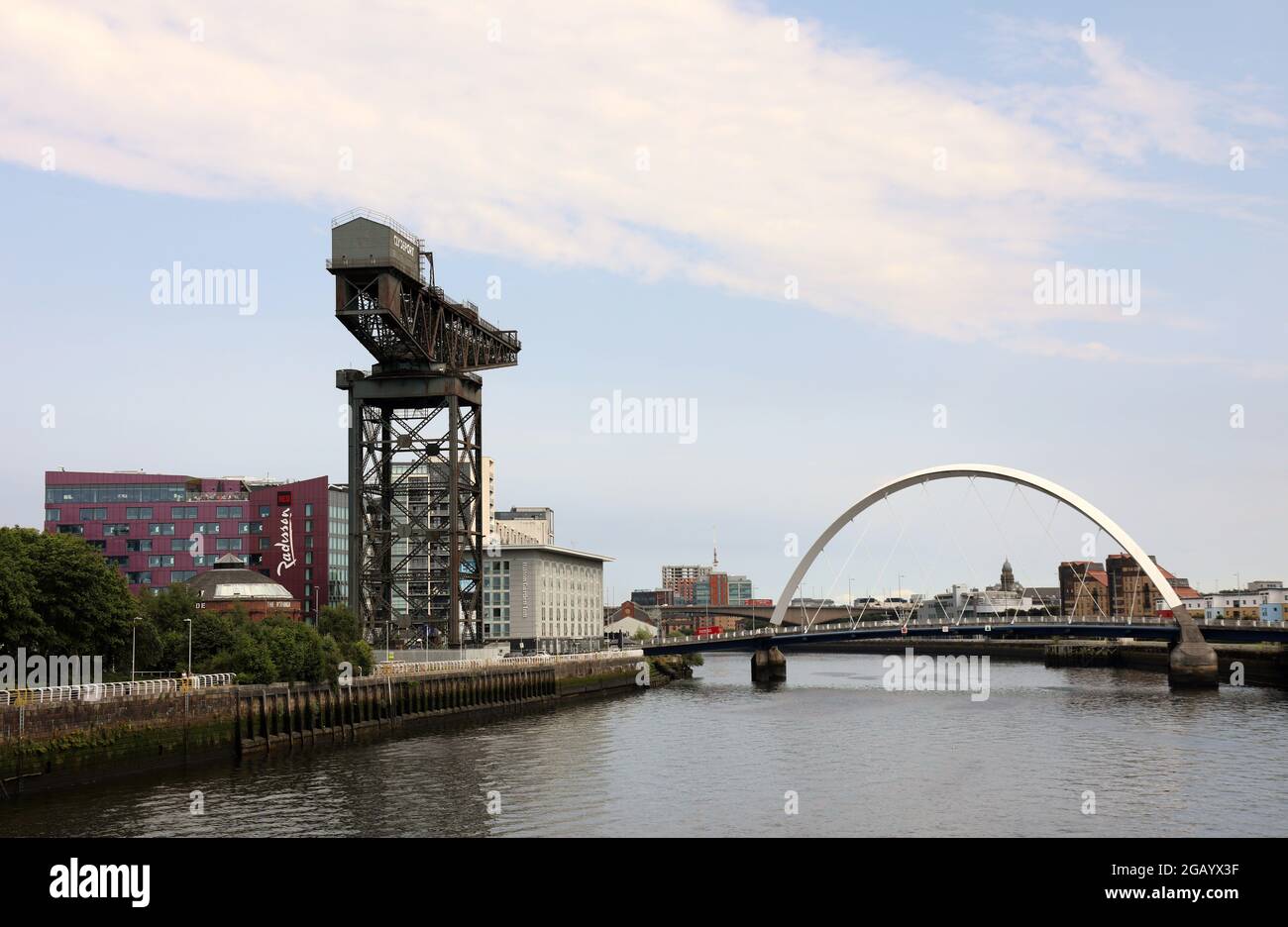 Finnieston Quay in Glasgow Stockfoto