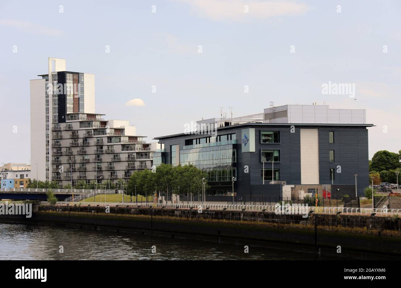 STV Glasgow am Pacific Quay Stockfoto