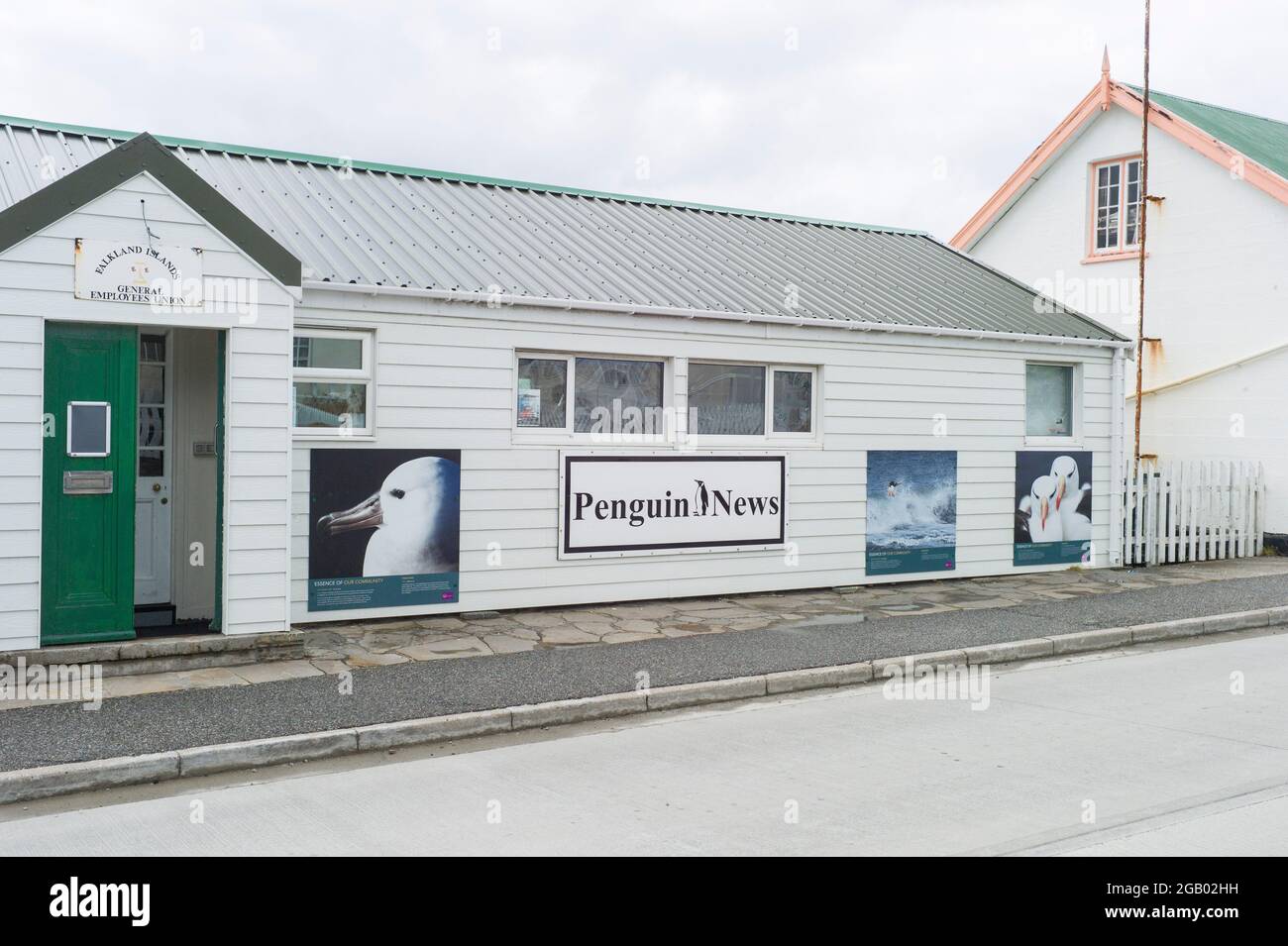 Penguin News Office, Port stanley, falkland Islands Stockfoto