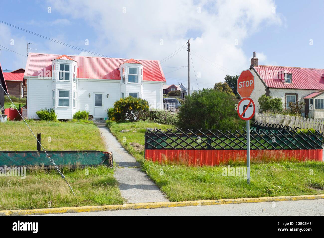 Häuser in Port stanley, falkland Inseln Stockfoto