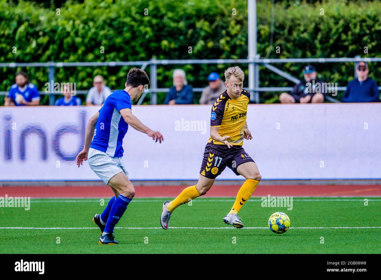 Kopenhagen, Dänemark. 31. Juli 2021. Casper Tengstedt (17) von AC Horsens beim NordicBet Liga-Spiel zwischen Fremad Amager und AC Horsens im Sundby Idraetspark in Kopenhagen. (Foto: Gonzales Photo - Robert Hendel). Stockfoto