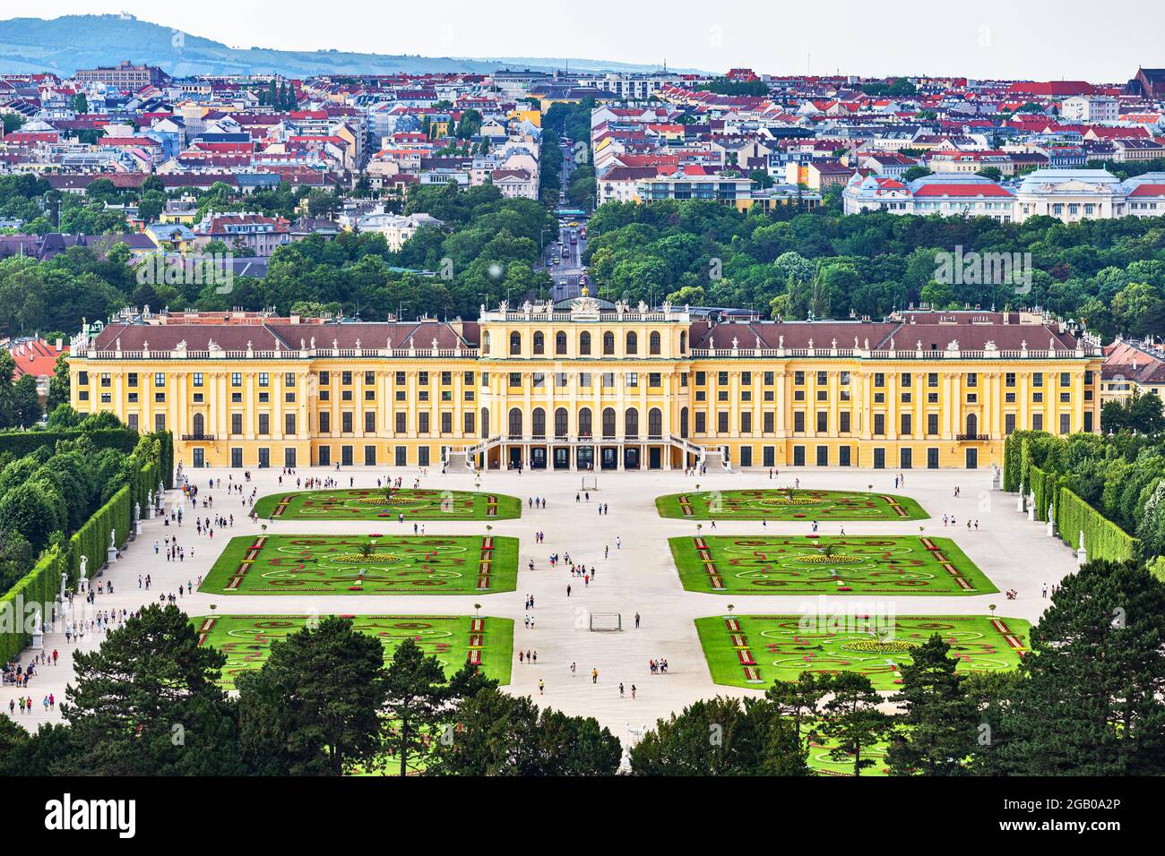 Wien und Schönbrunn Stockfoto