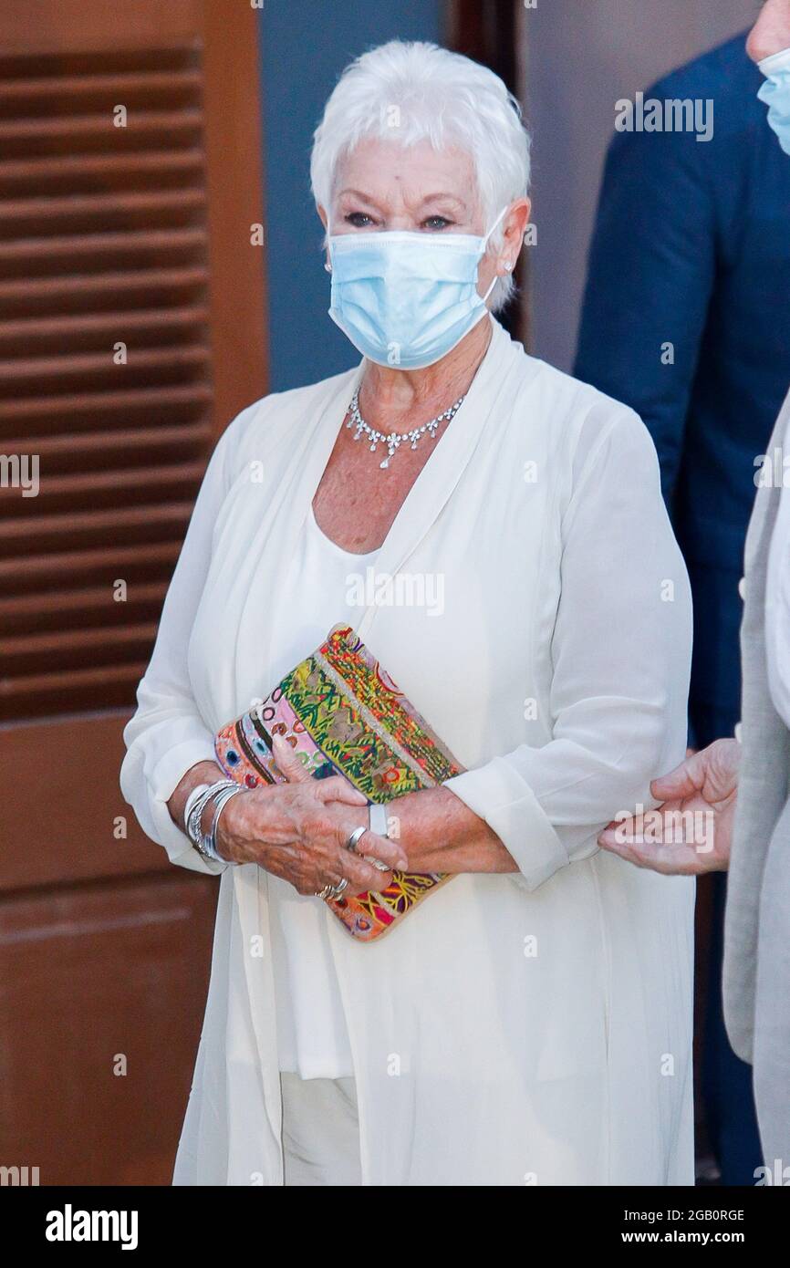 Palma de Mallorca, SPANIEN. August 2021. **KEIN Spanien** Judy Dench bei der Schließung des Atlantida Filmfestivals im Kulturzentrum La Misericordia in Palma de Mallorca, Spanien am 01. August 2021. Kredit: Jimmy Olsen/Media Punch/Alamy Live Nachrichten Stockfoto