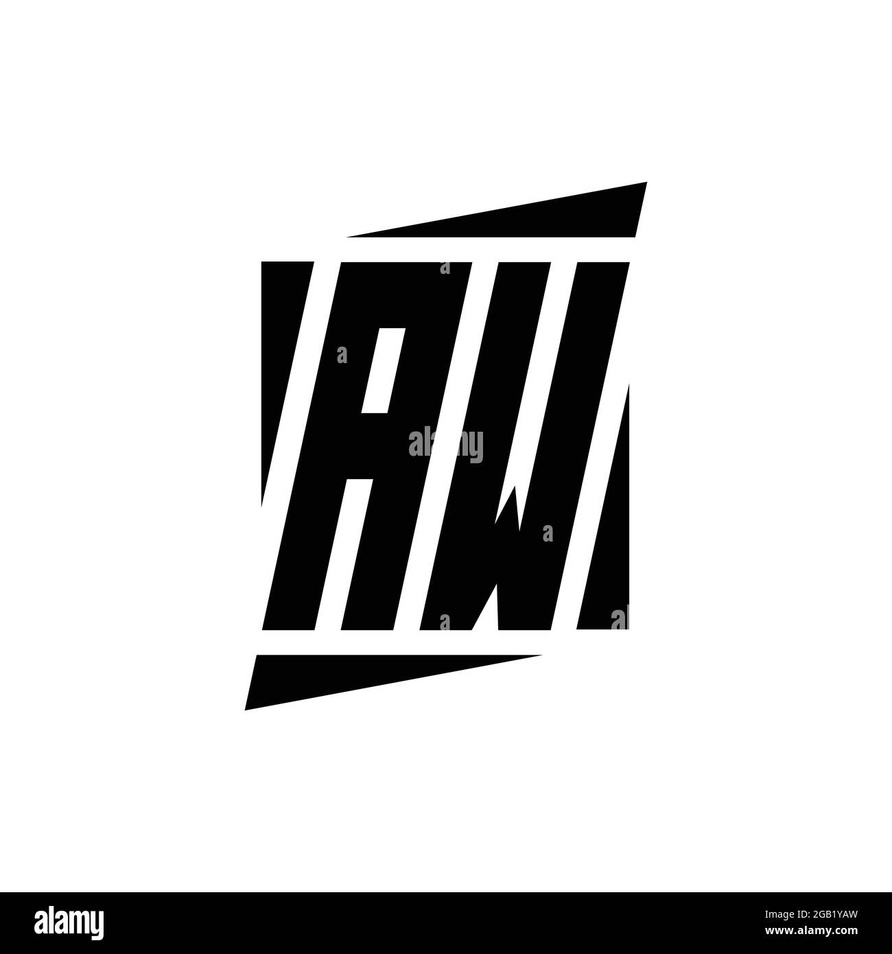 AW Logo-Monogramm mit moderner Konzept-Design-Vorlage isoliert auf weißem Hintergrund Stock Vektor