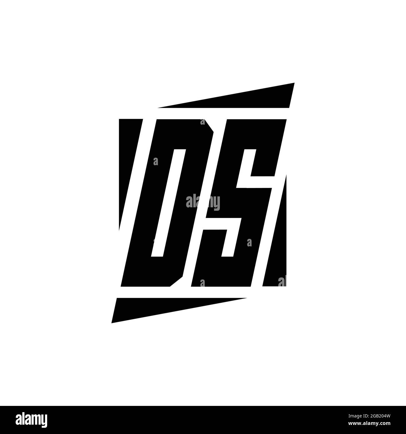 DS-Logo-Monogramm mit moderner Konzept-Design-Vorlage isoliert auf weißem Hintergrund Stock Vektor