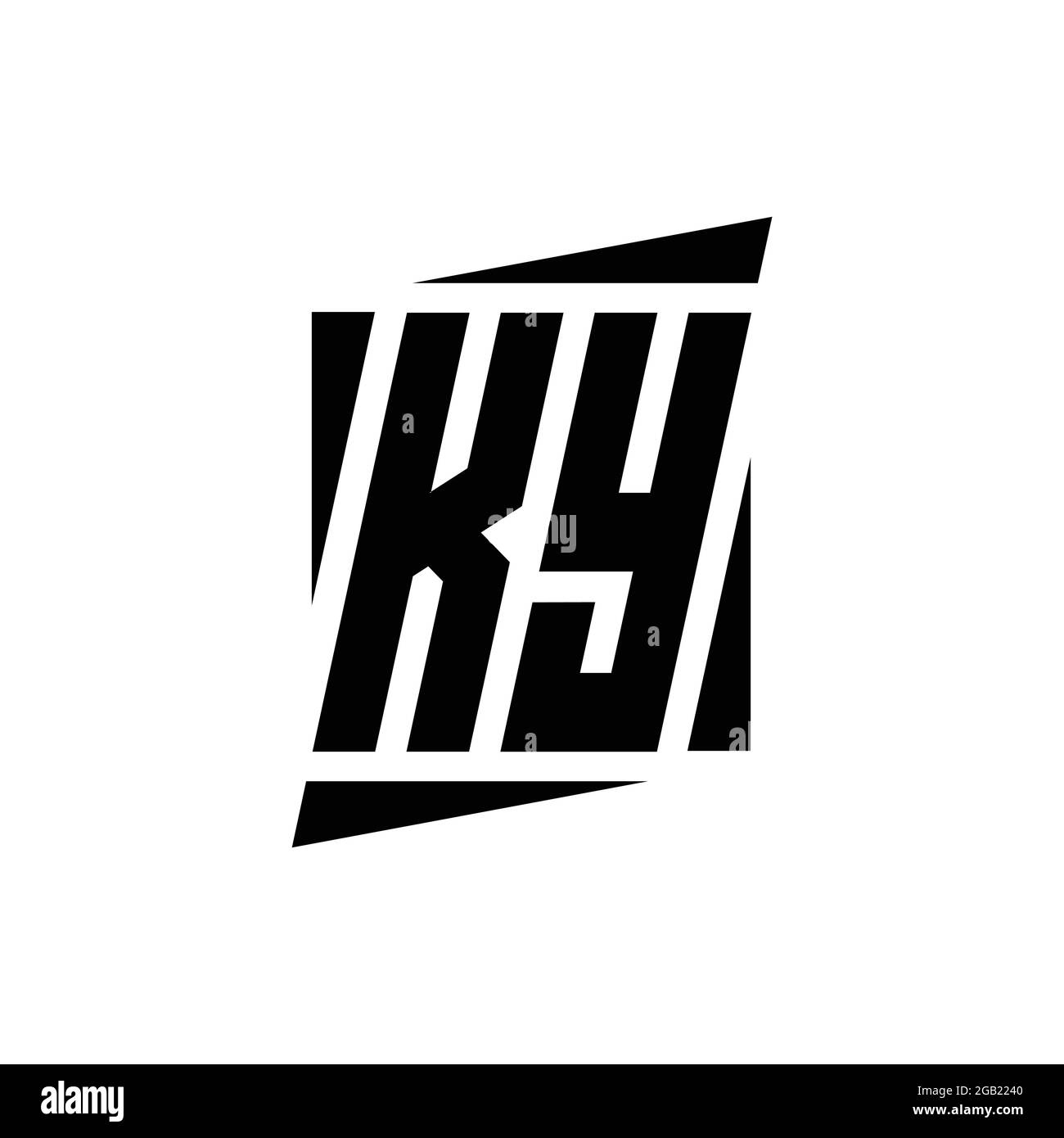 KY Logo-Monogramm mit modernem Konzept Design Vorlage isoliert auf weißem Hintergrund Stock Vektor