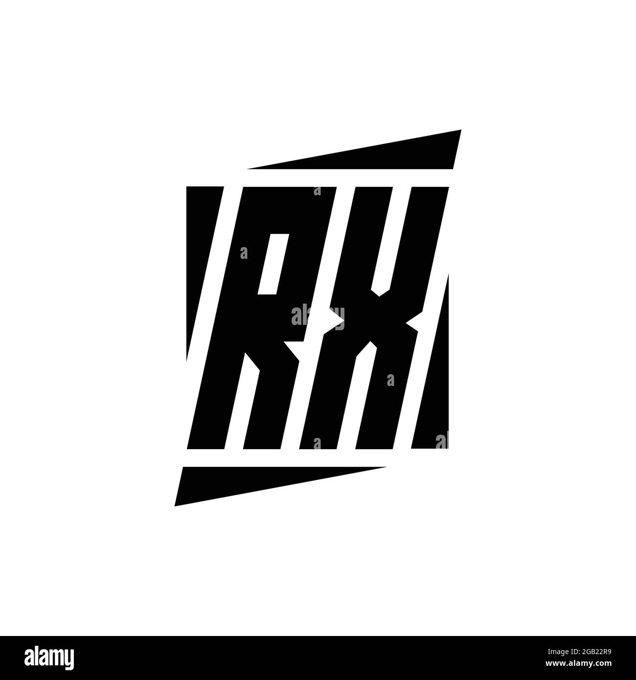 RX Logo-Monogramm mit moderner Konzept-Design-Vorlage isoliert auf weißem Hintergrund Stock Vektor