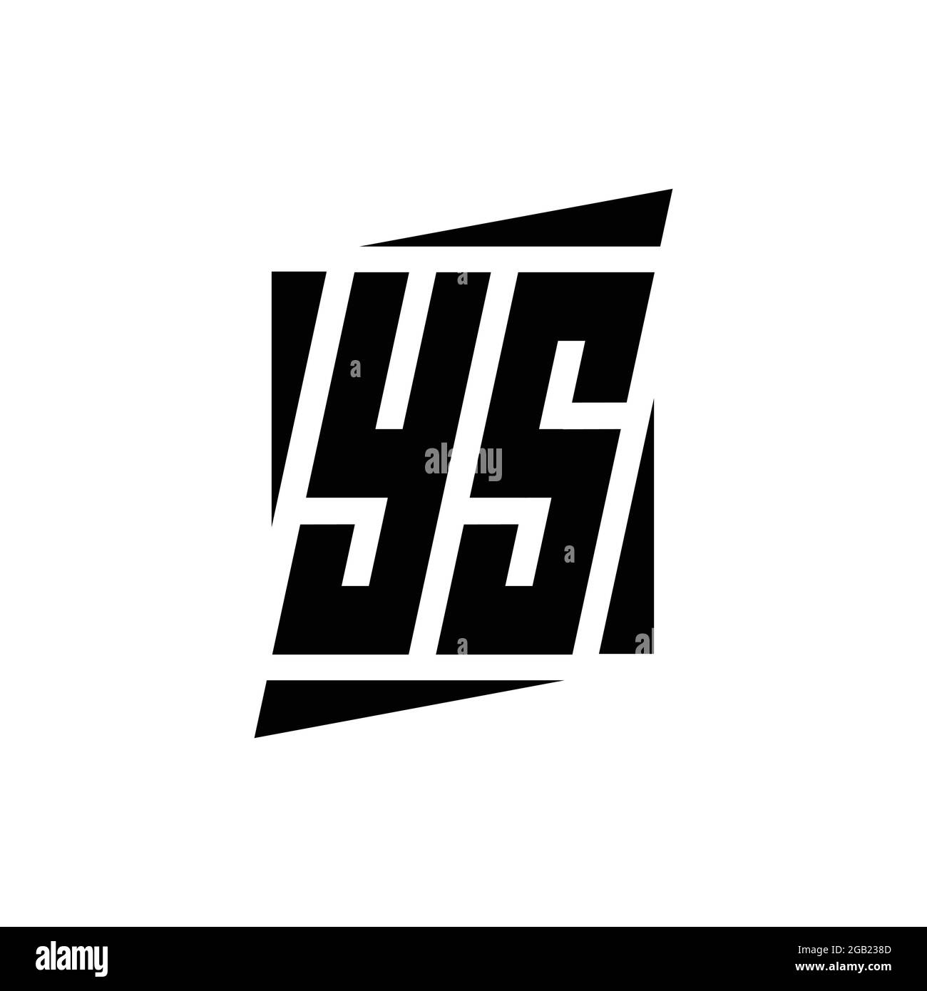YS-Logo-Monogramm mit modernem Konzept Design-Vorlage isoliert auf weißem Hintergrund Stock Vektor