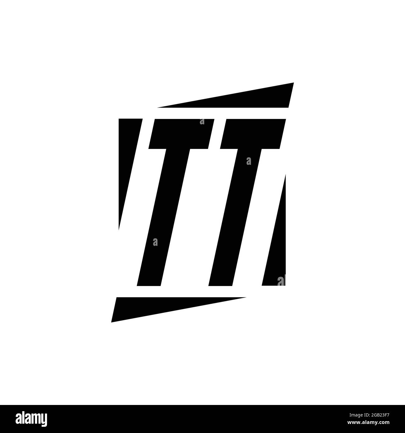 TT Logo-Monogramm mit moderner Konzept-Design-Vorlage isoliert auf weißem Hintergrund Stock Vektor