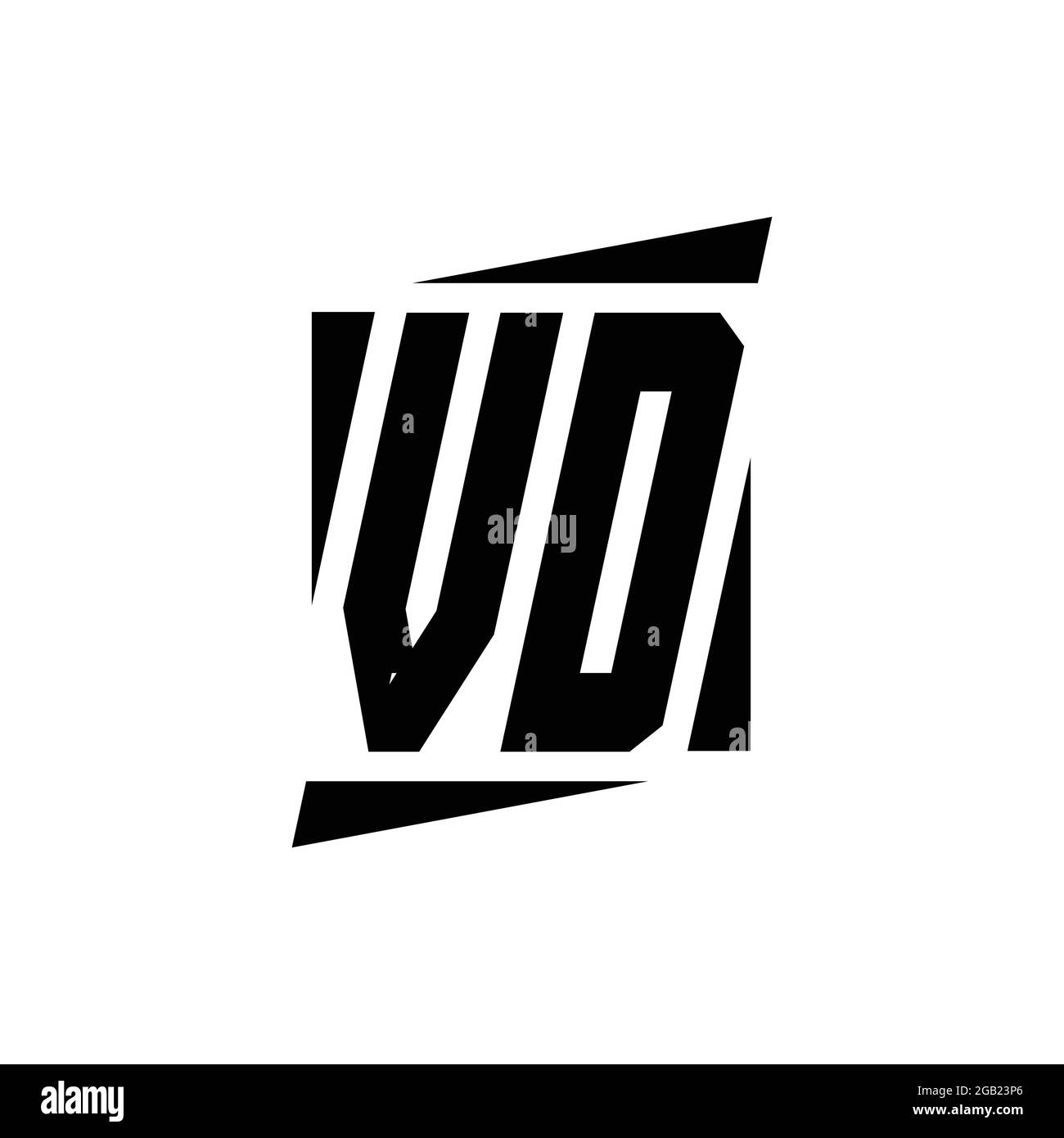 VD-Logo-Monogramm mit moderner Konzept-Design-Vorlage isoliert auf weißem Hintergrund Stock Vektor