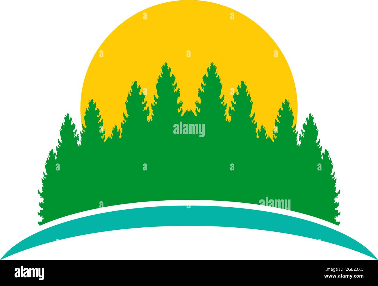 Pine Tree Symbol Logo Design Vektor Vorlage Stock Vektor