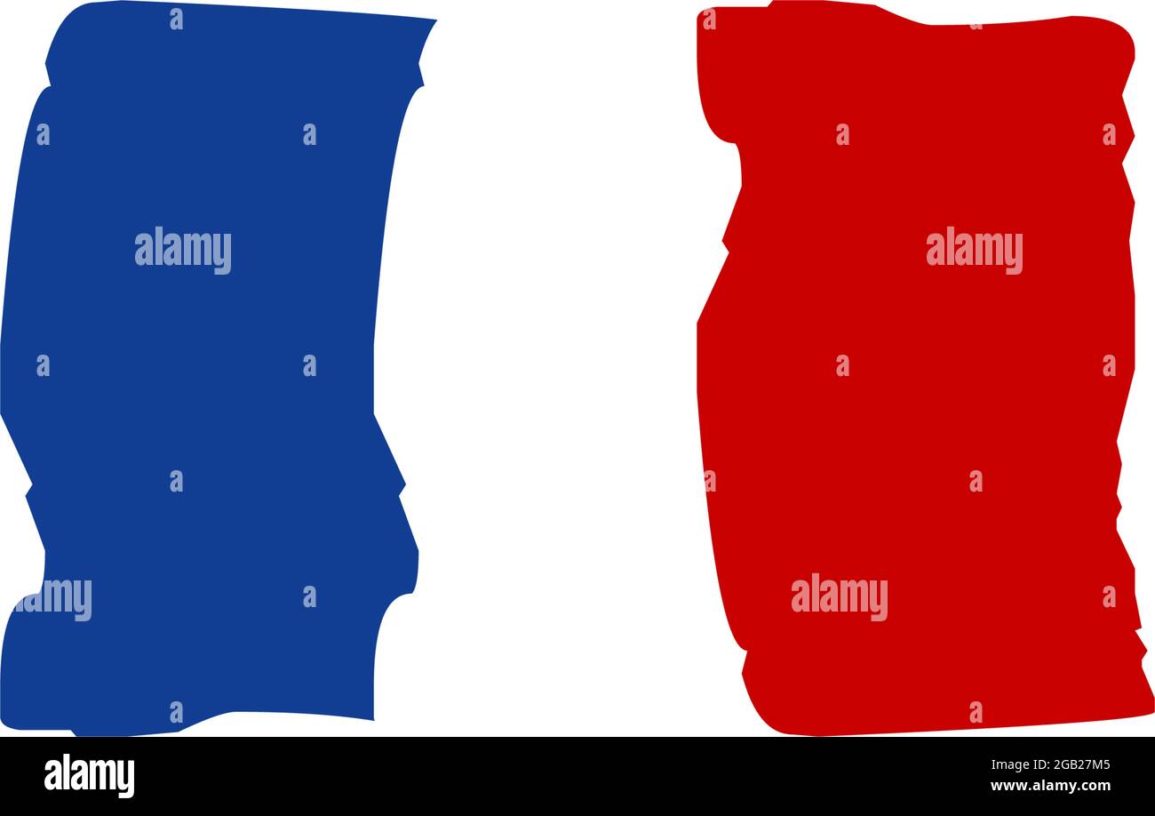 Frankreich Flagge Logo Design Vektor Vorlage Stock Vektor