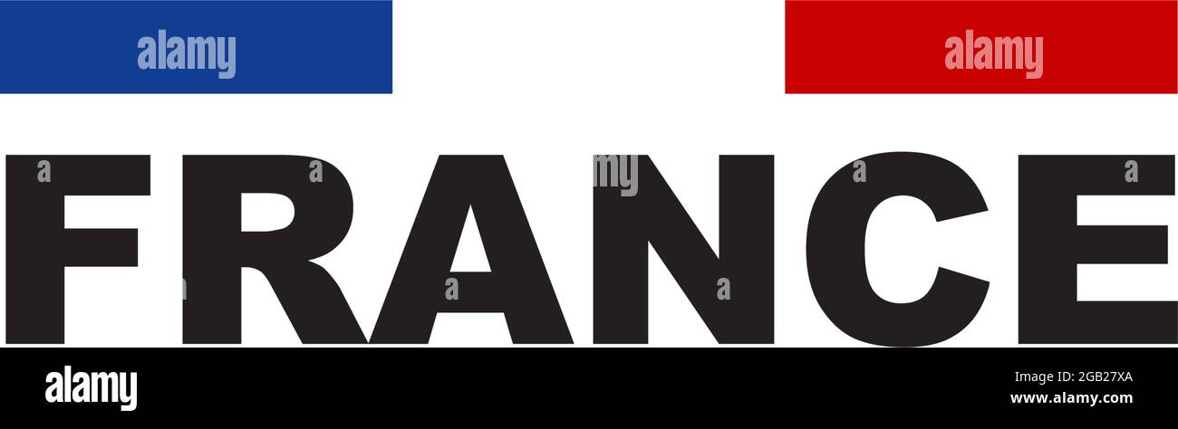 Frankreich Flagge Logo Design Vektor Vorlage Stock Vektor
