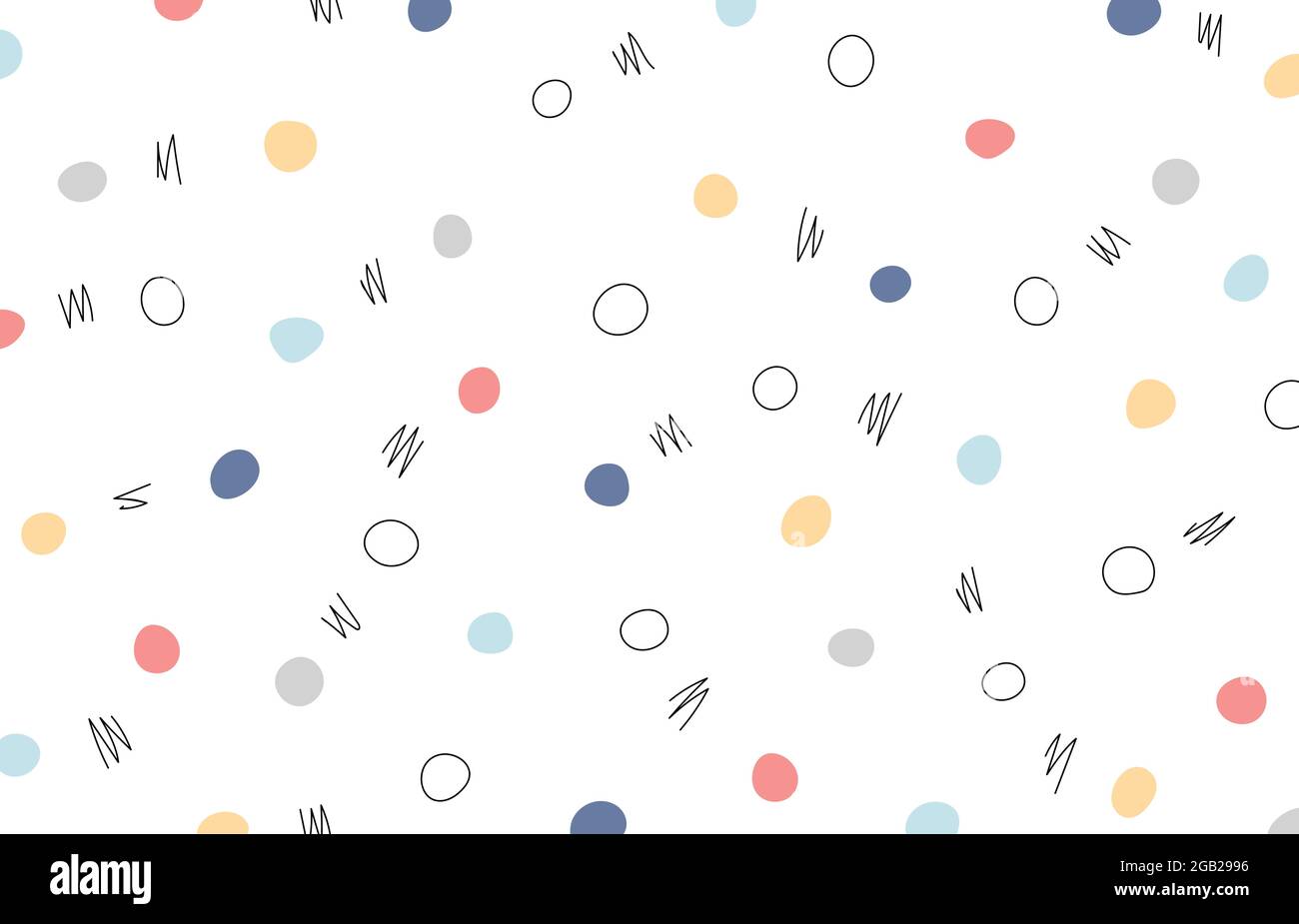 Abstrakte Farbe Punkte Muster Design von Muster Stil Kunstwerk. Überlappung für Doodles Stil Hand Zeichnung Hintergrund. Stock Vektor