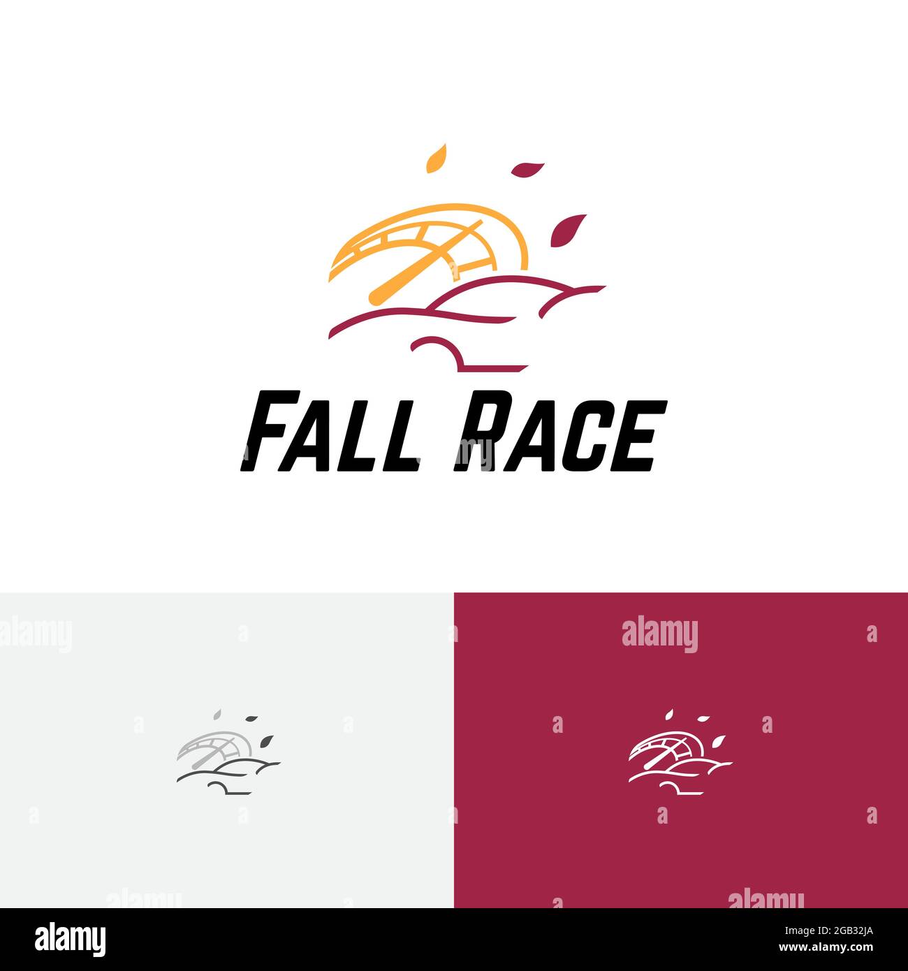 Herbst Autumn Race Speed Fast Automotive Logo Stock Vektor