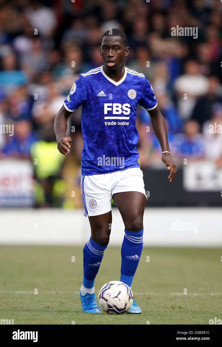 Boubakary Soumare von Leicester City während des Vorsaison-Freundschaftsspiel im Pirelli Stadium, Burton-upon-Trent. Bilddatum: Samstag, 24. Juli 2021. Stockfoto