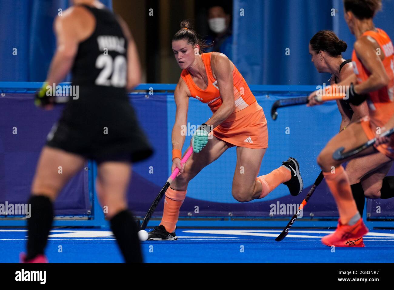 Tokio, Japan. August 2021. TOKIO, JAPAN - 2. AUGUST: Lidewij Welten der Niederlande während des Viertelfinalmatches des Olympischen Frauenhockeyturniers 2020 in Tokio zwischen den Niederlanden und Neuseeland am 2. August 2021 im Oi-Hockey-Stadion in Tokio, Japan (Foto von Ronald Hoogendoorn/Orange Picics) NOCNSF House of Sports Credit: Orange Pics BV/Alamy Live News Stockfoto