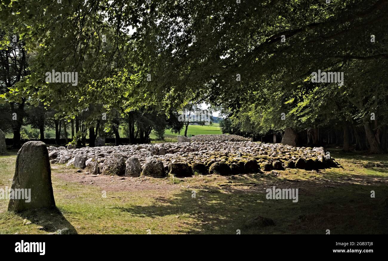 Clava Cairns Ring Cairn Stockfoto