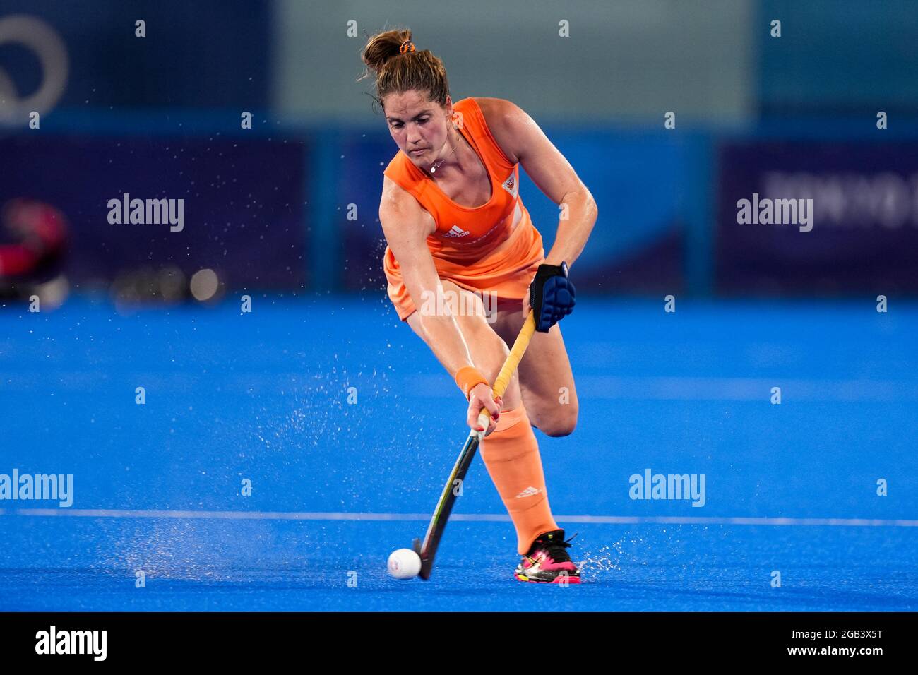 Tokio, Japan. August 2021. TOKIO, JAPAN - 2. AUGUST: Marloes Keetels of the Netherlands während des Viertelfinalmatches der Olympischen Frauenhockey-Turniere in Tokio 2020 zwischen den Niederlanden und Neuseeland am 2. August 2021 im Oi Hockey Stadium in Tokio, Japan (Foto von Ronald Hoogendoorn/Orange Picles) NOCNSF House of Sports Credit: Orange Pics BV/Alamy Live News Stockfoto