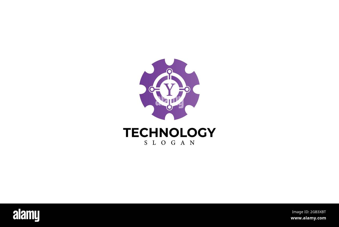 Alphabet Y Technologie Monogramm Vektor Logo Design, Buchstabe Y Technologie Icon Vorlage Stock Vektor